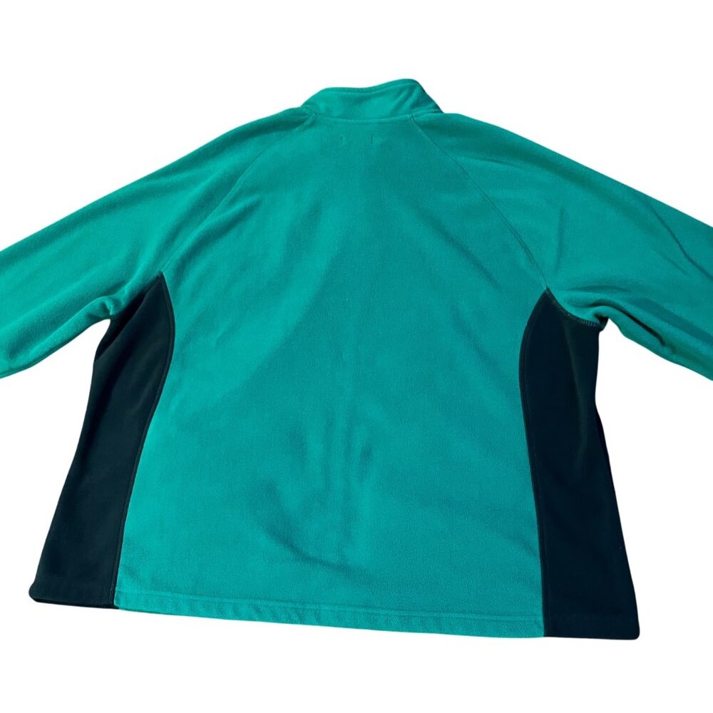 Merona Fleece Jacket Women's 4X Plus Size Teal Black Full Zip Used - Picture 5 of 11